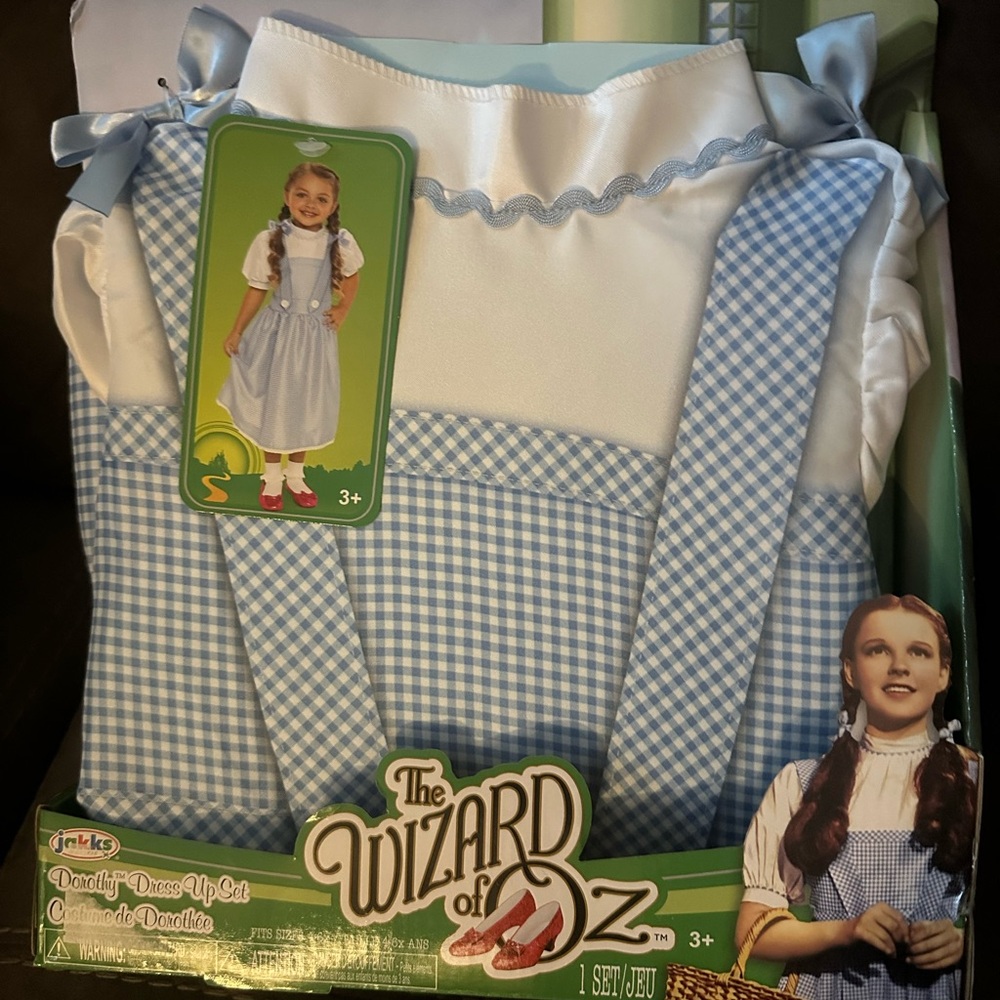 The Wizard of Oz Dorothy Girls Blue Gingham Costume Dress